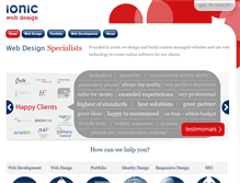 Tablet Screenshot of ionic-web-design.ie